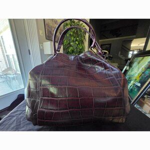 NWOT Pristine Authentic G.I.L.I Leather 2 way Handbag